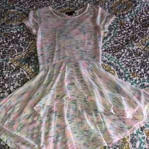 Multicolor High-Low Dress